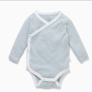 MORI baby Long Sleeve Kimono Bodysuit 0–3 months